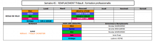 Remplacement semaine 45